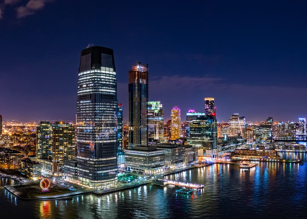Image of Jersey City at night