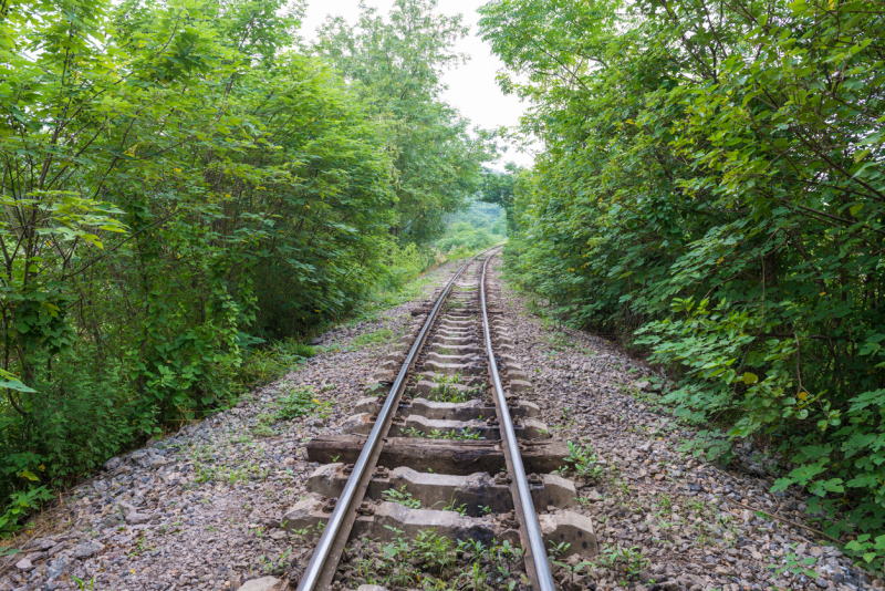 Image of railroad tracks in NJ