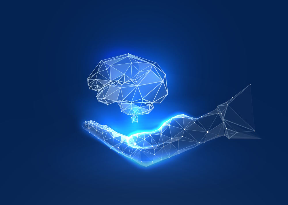 Vector image of a hand depicting the IT and technology sector