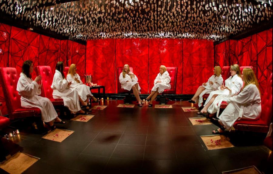 Image of 8 women at the Reflections Day Spa