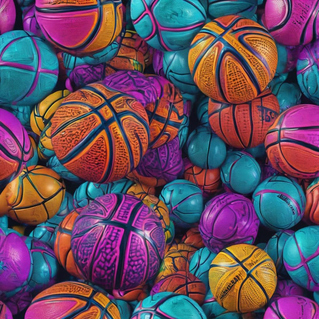 Image of psychedelic basketballs