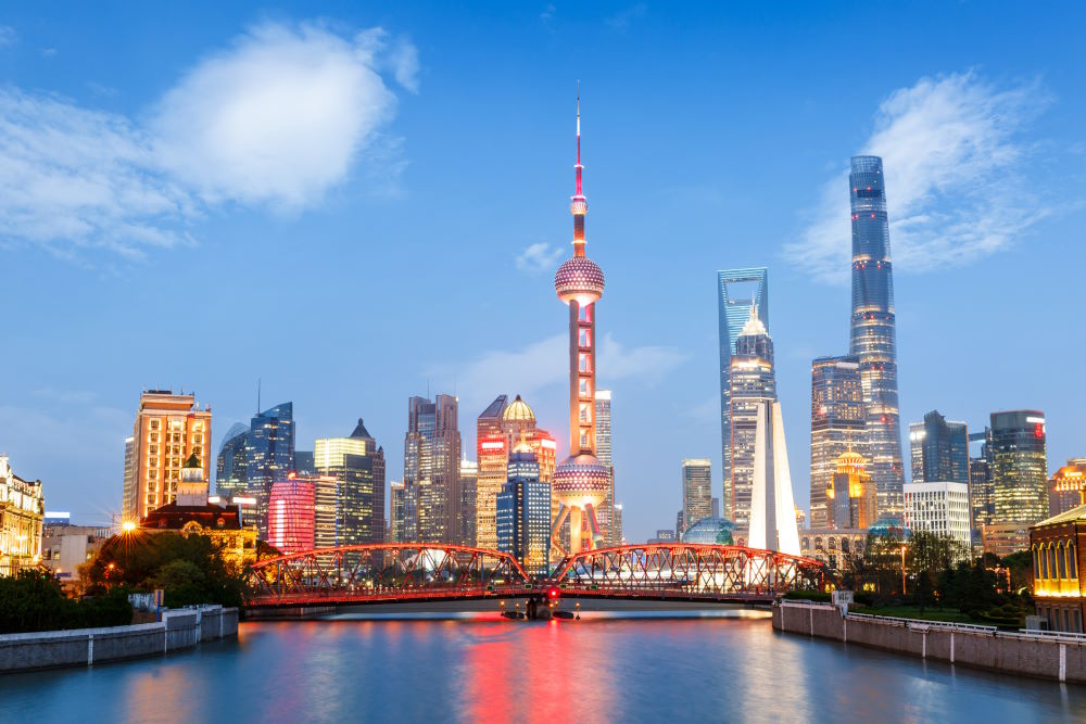 Shanghai City skyline view