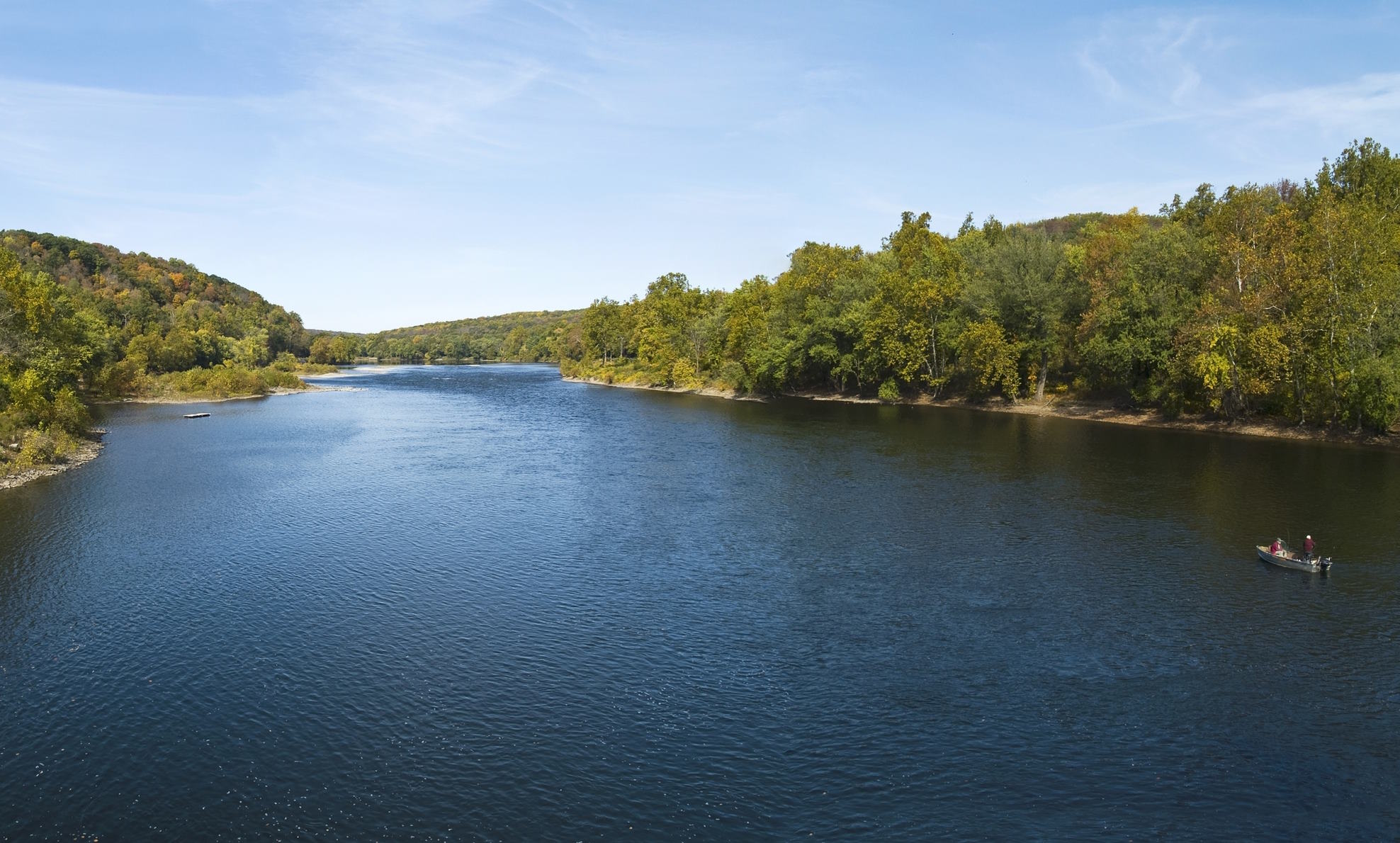 Image of the gorgeous Delaware River which separates Frenchtown New Jersey from Pennsylvania