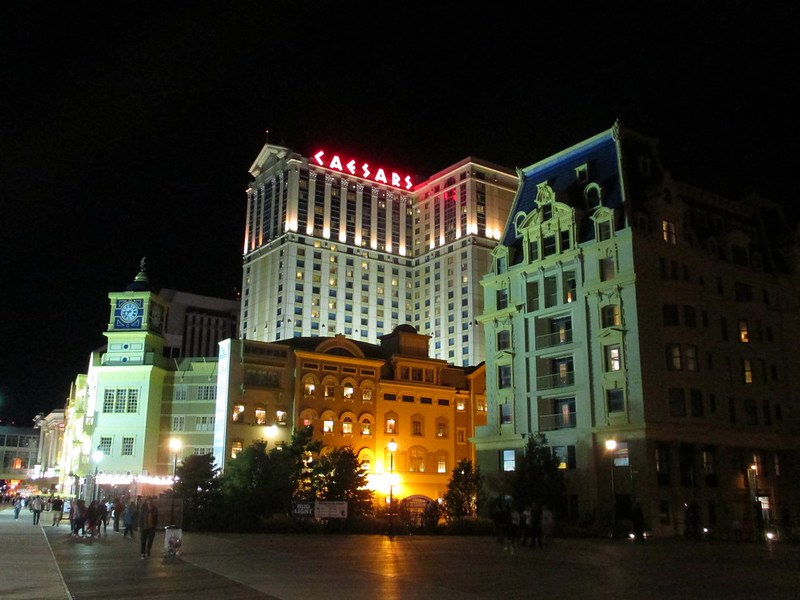 Front view of Caesars Atlantic City Hotel