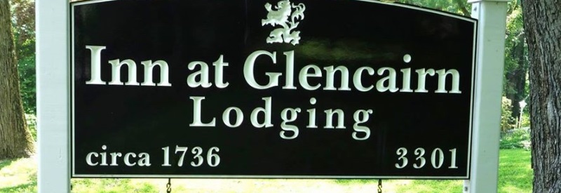 Photo of the white on black sign at Glencairn Lodging.