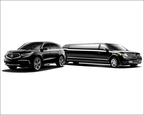 Image of two cars used by Jersey Car and Limo for transportation throughout NJ
