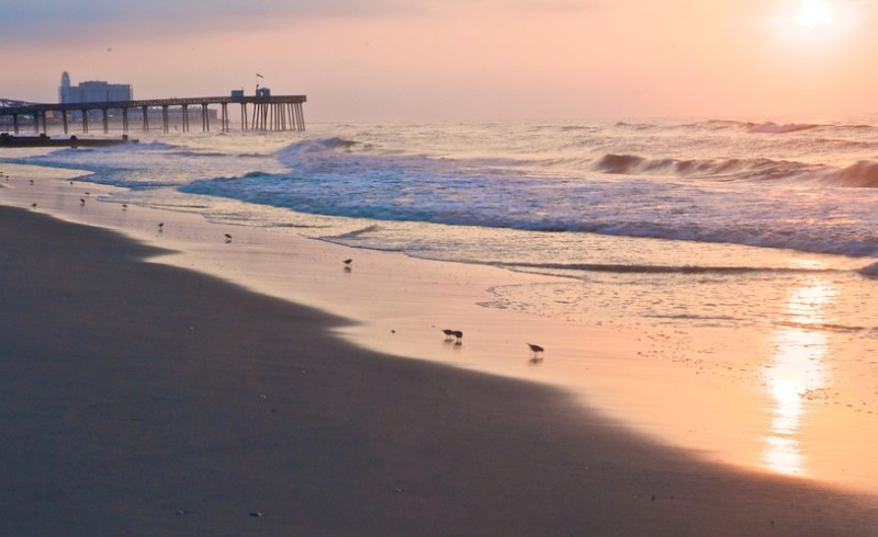 Photo of the beach at ocean city NJ.