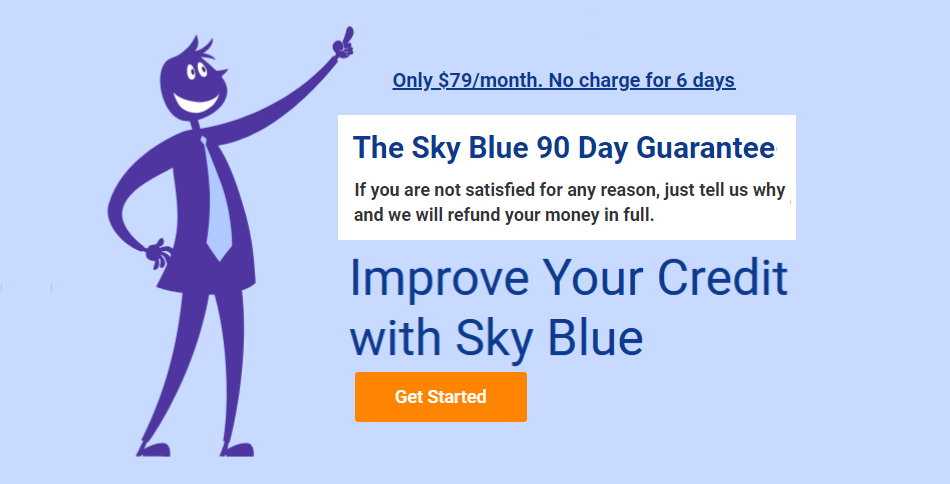 Image of Sky Blue Credit 100% guarantee