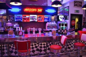 Image of a counter at a diner as one of the restaurants in NJ