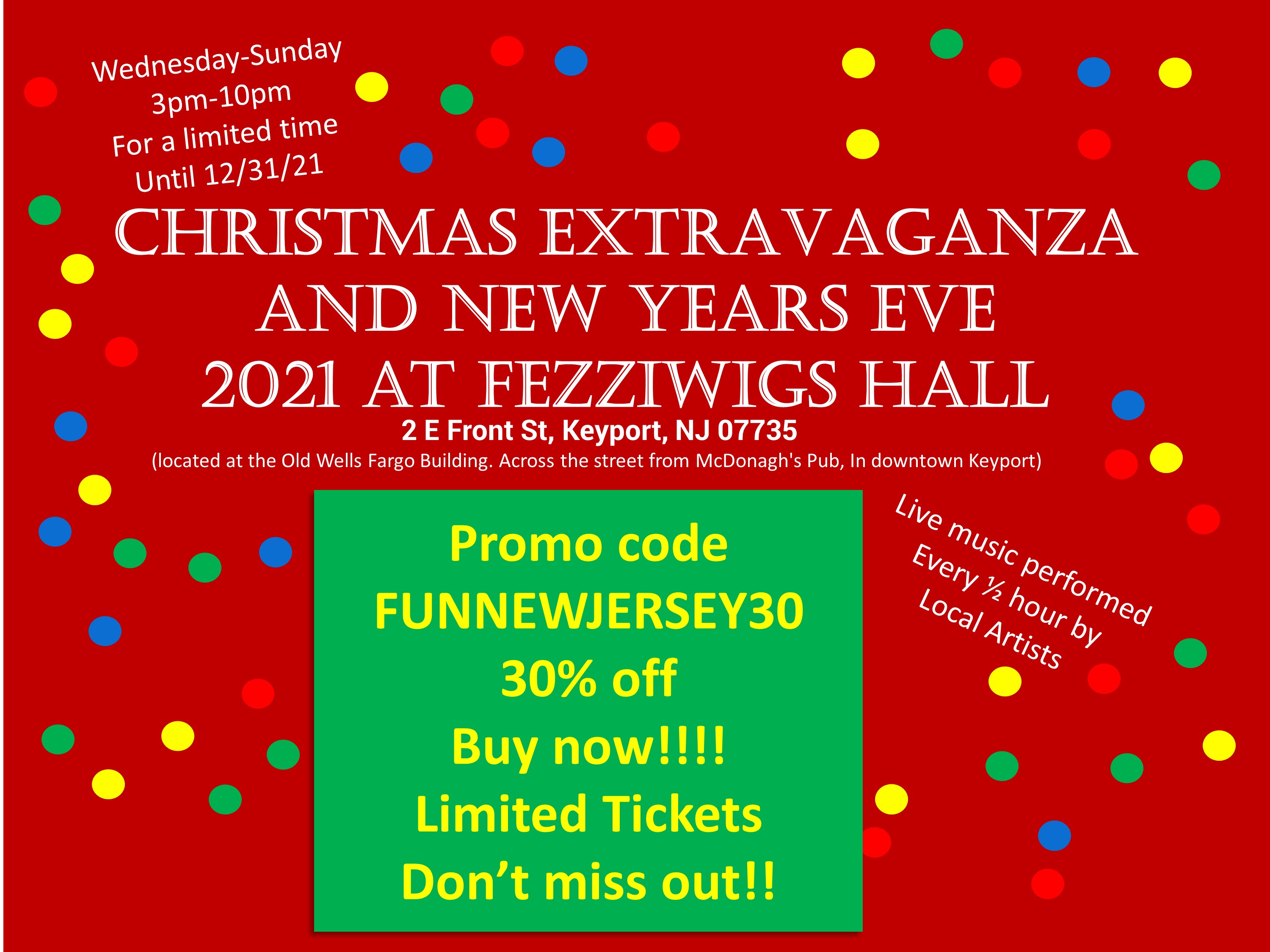 Christmas Extravaganza NEW YEARS EVE BASH