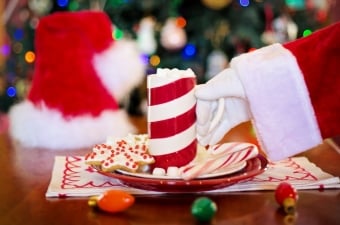 A cake shaped like a candy cane