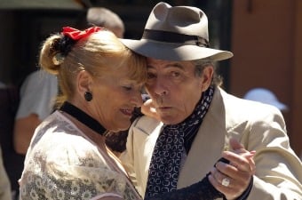 Image of two seniors dancing together showing a fun senior activity idea in NJ