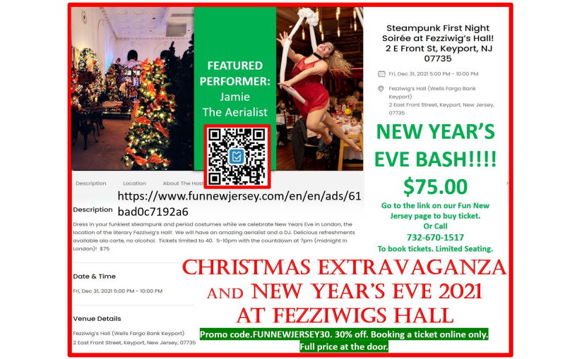 NEW YEAR'S EVE BASH at FEZZIWIGS HALL 