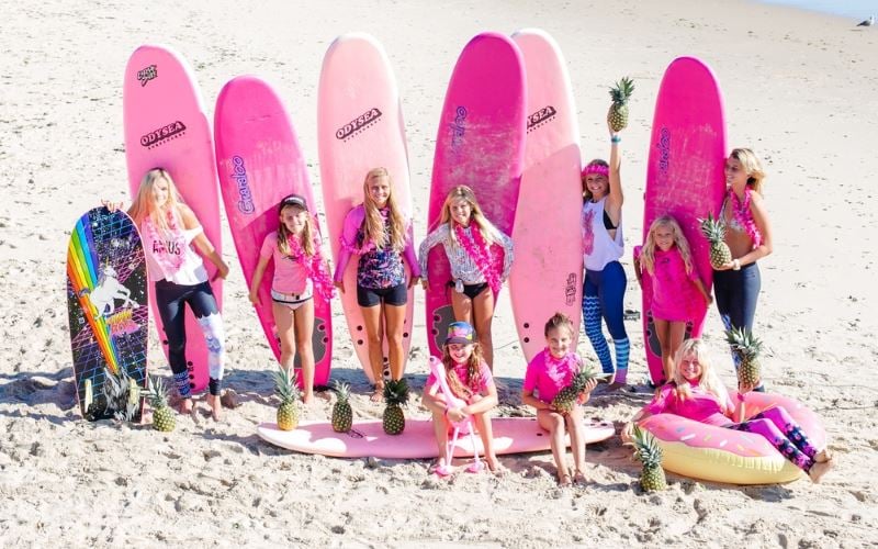 Pink surfing best sale