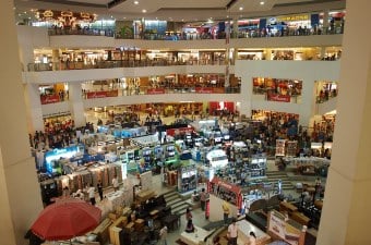 Top view of a high end Italian specialty store