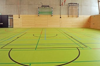 Indoor basketball court